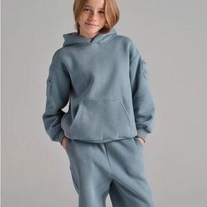 Blue Hoodie and Sweatpants Set